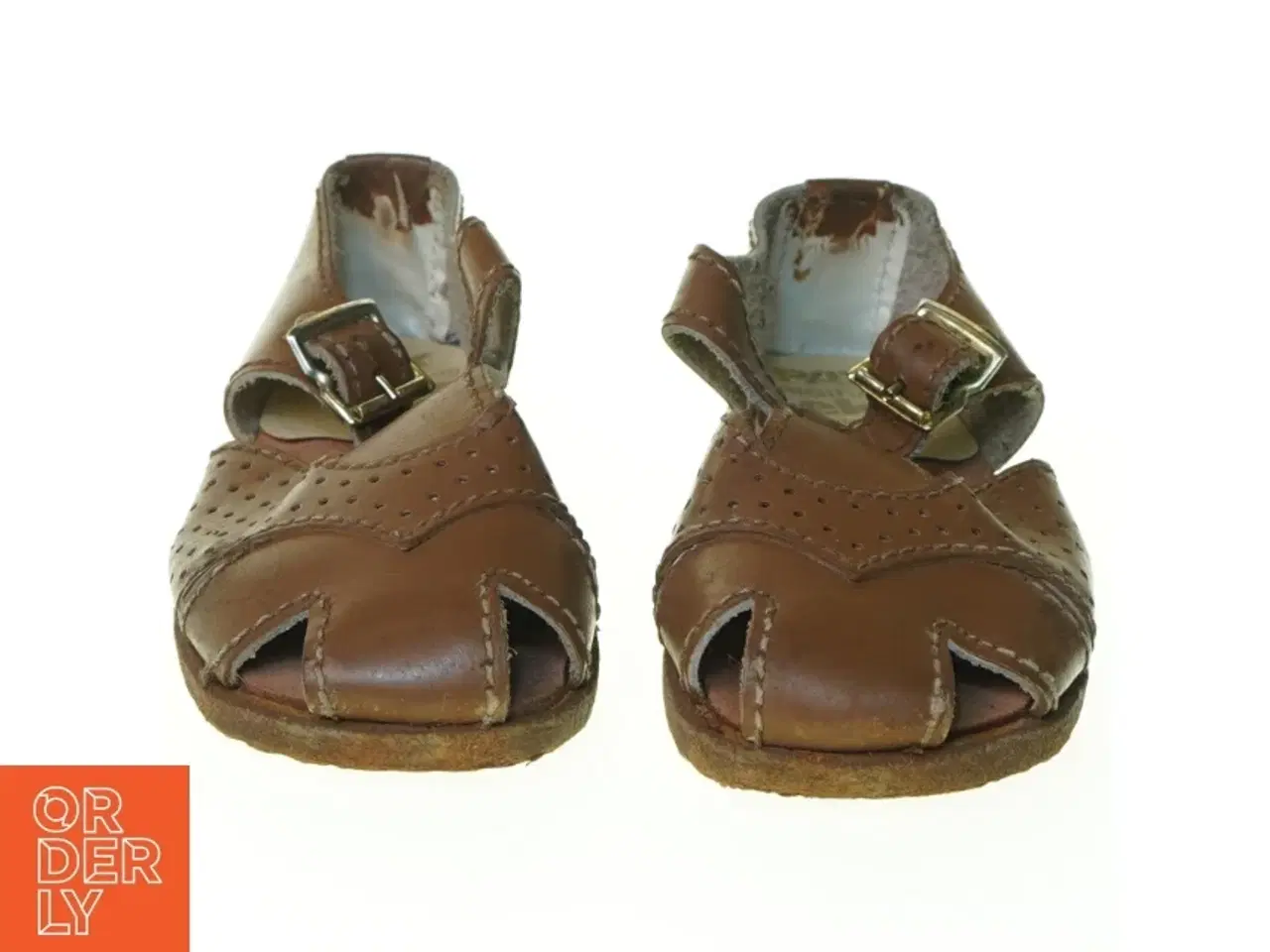 Billede 2 - Vintage Læder Sandaler med Rågummi Sål fra Pax (str. 25)