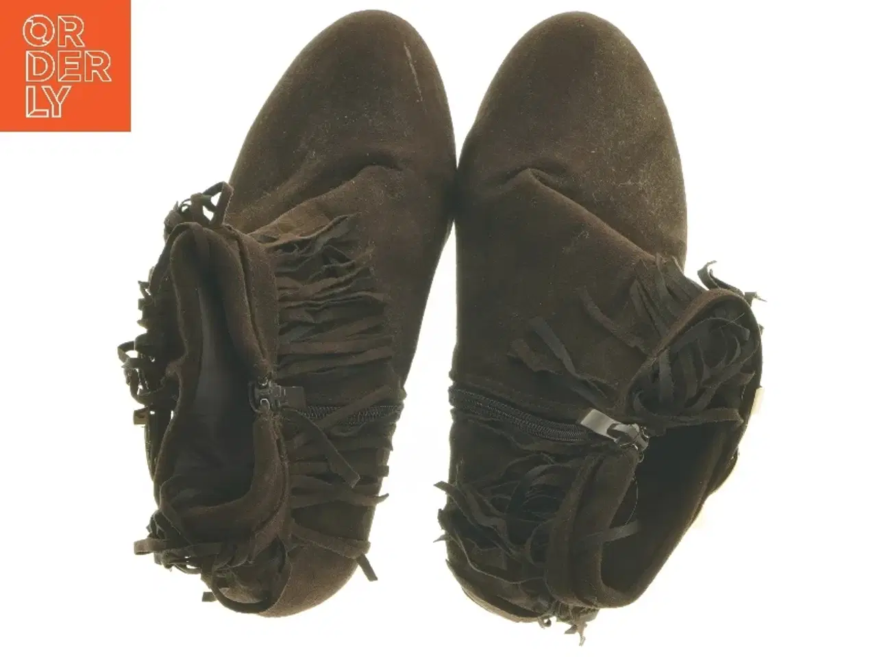 Billede 5 - Brune støvletter med kvaster (str. 37 )