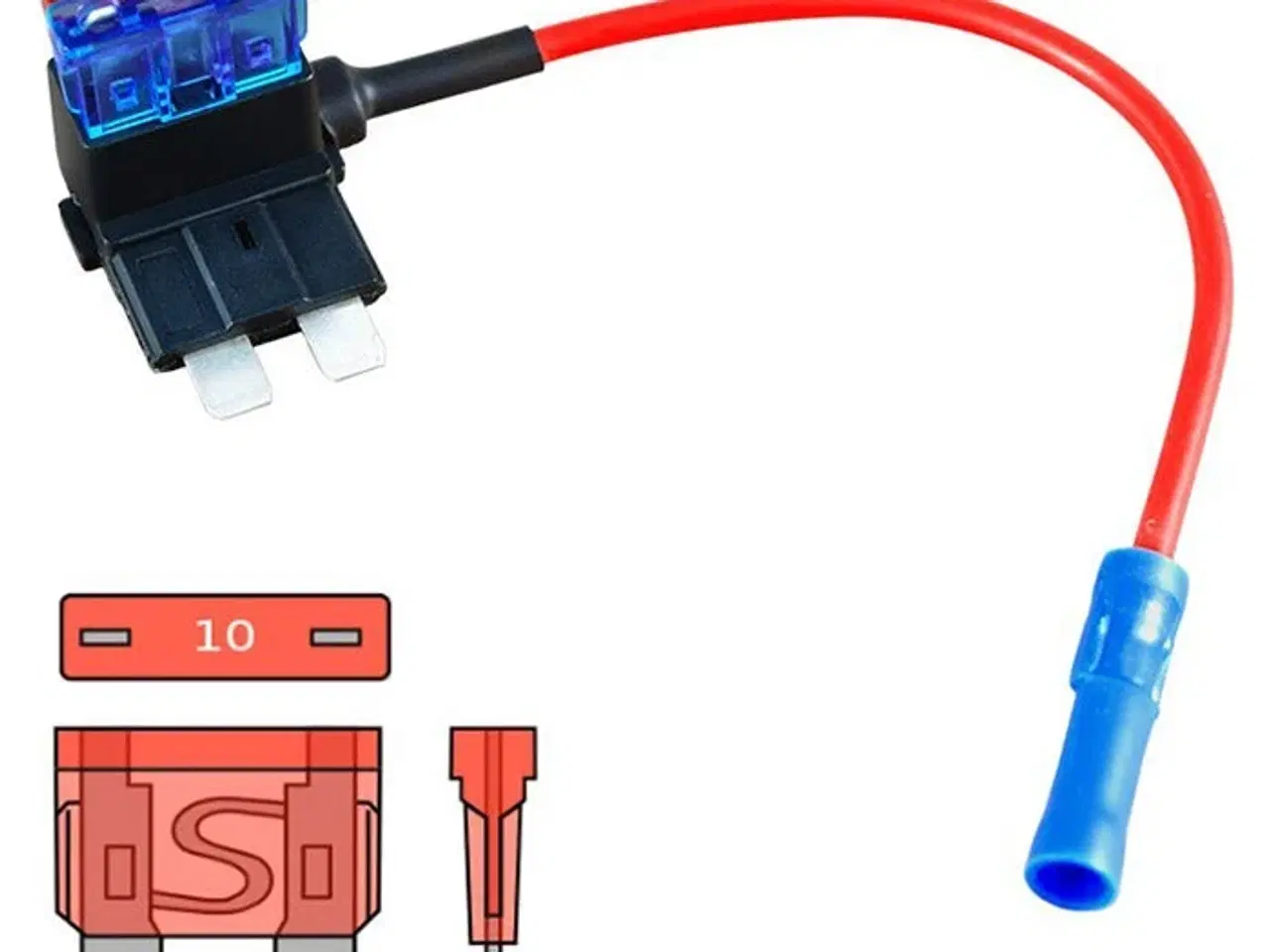 Billede 1 - Ampire Tap til ATO-sikring 10A (ACU) - 1 Stk.