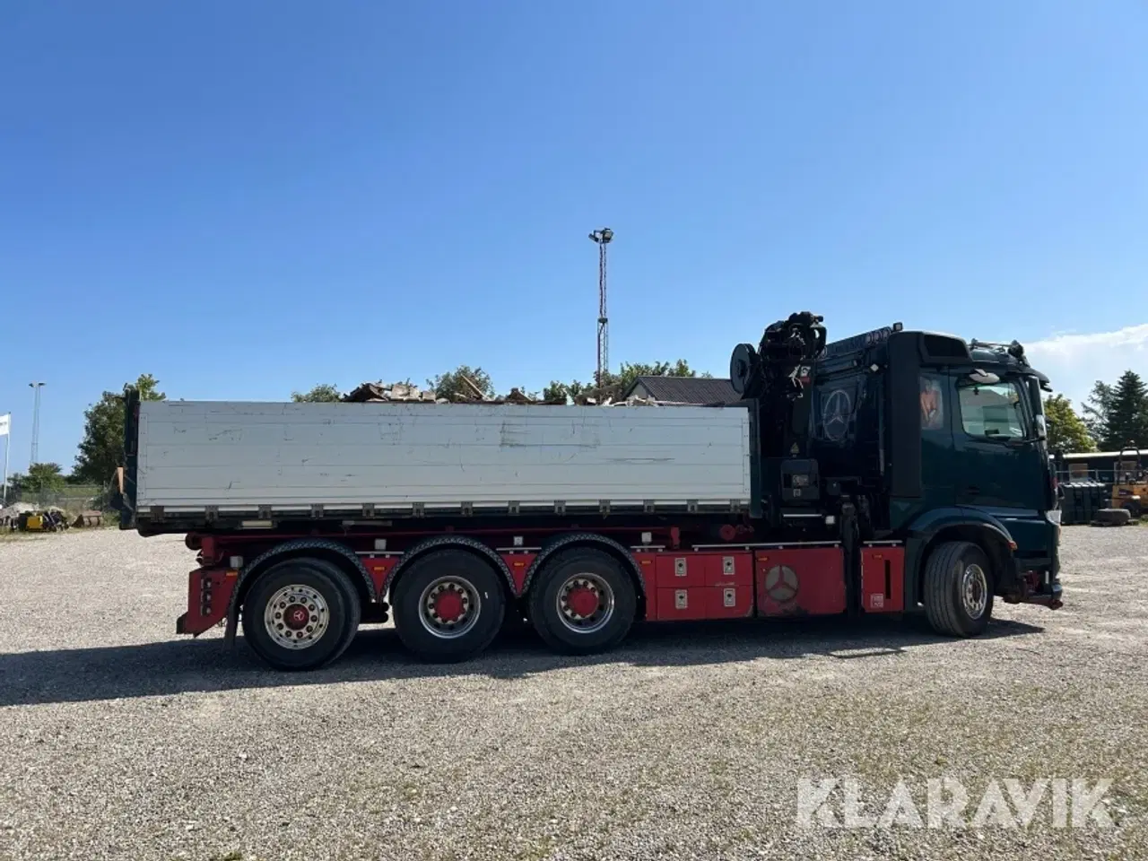 Billede 4 - Lastbil med wirehejs og kran Mercedes Arocs 8x4