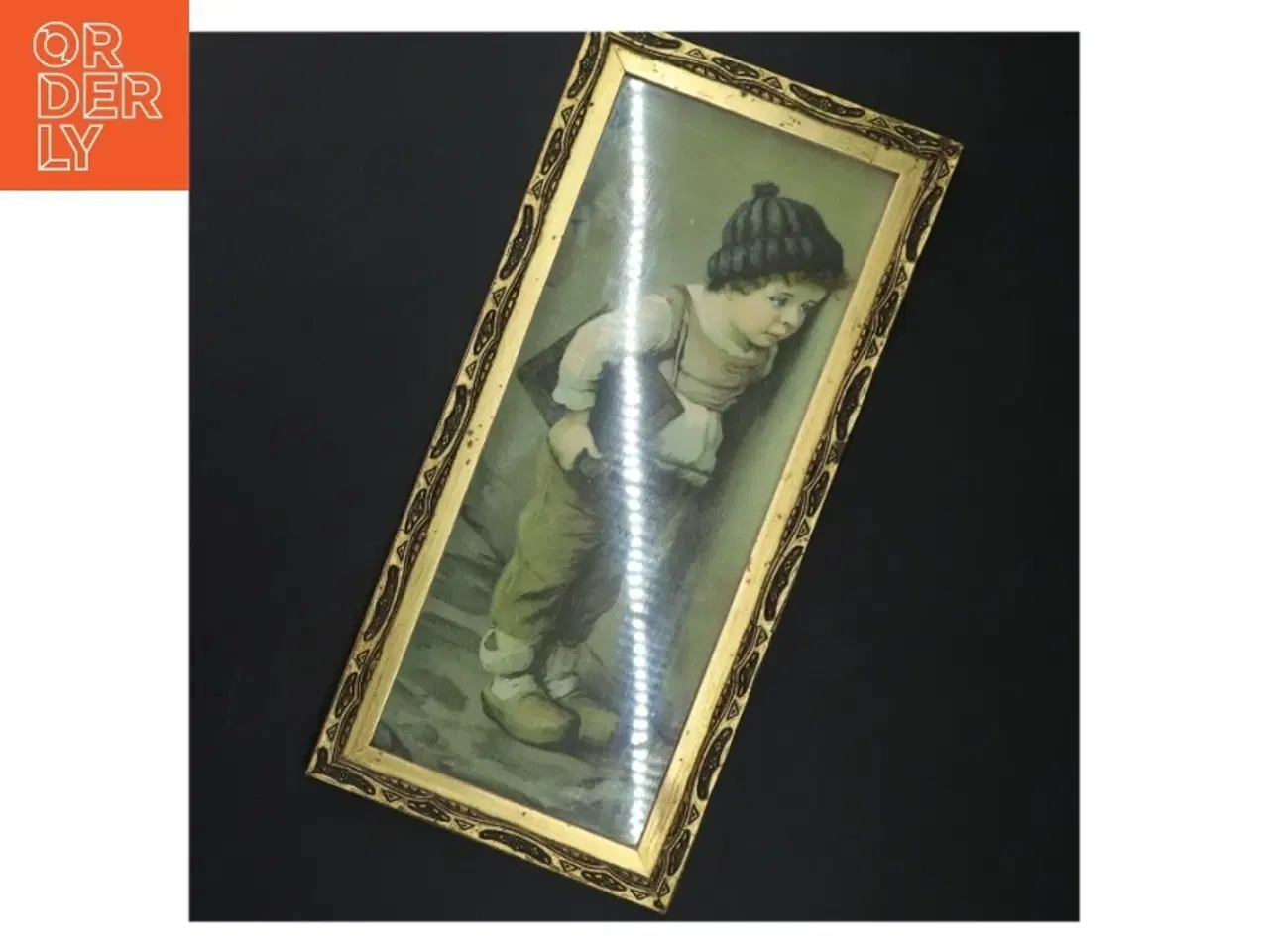 Billede 1 - Indrammet vintagebillede (str. 33 x 16 cm)