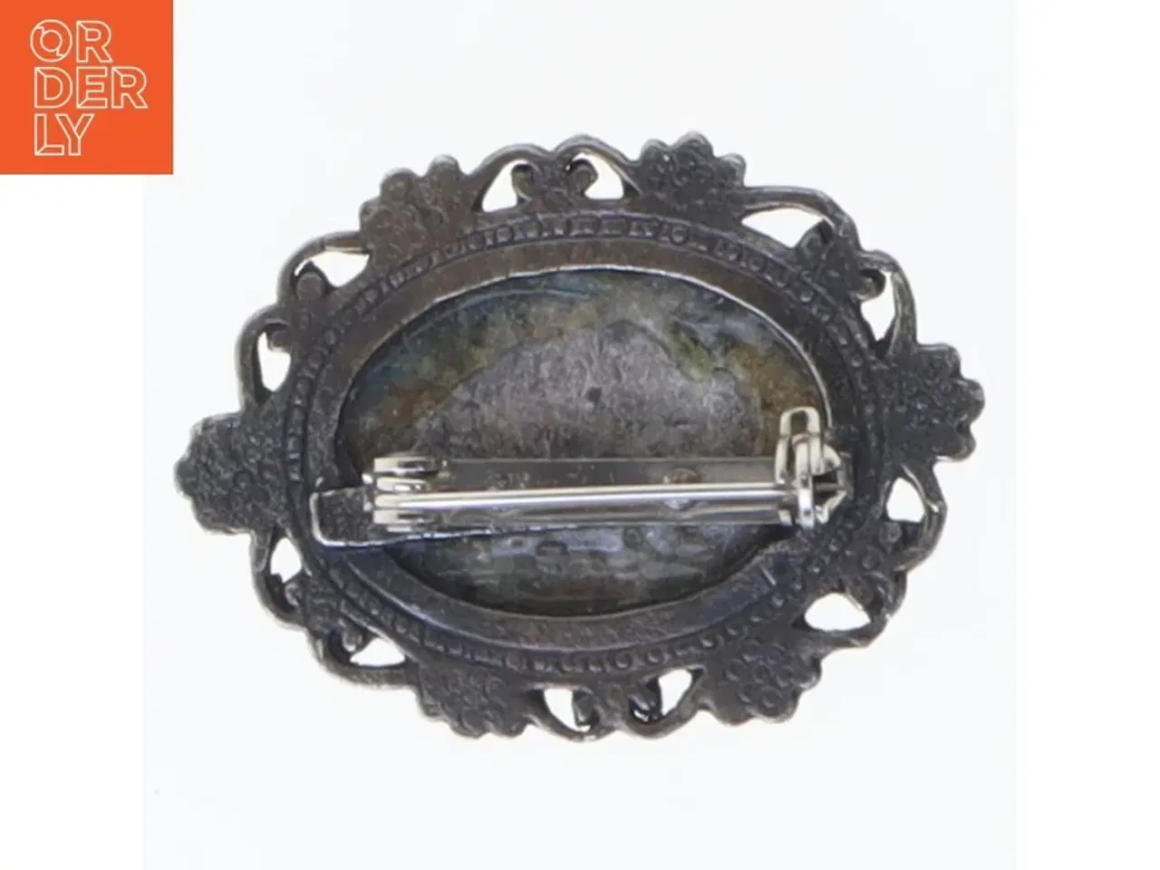 Billede 2 - Brosche med sten (str. 40 mm)