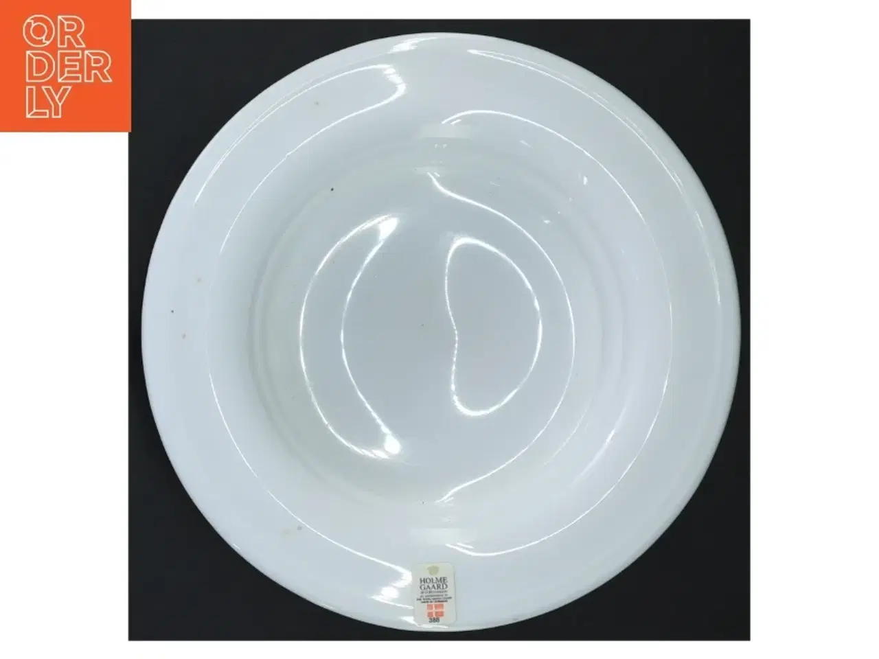 Billede 3 - Hvid glasskål 19 cm fra Holmegaard (str. Ø 19 cm)