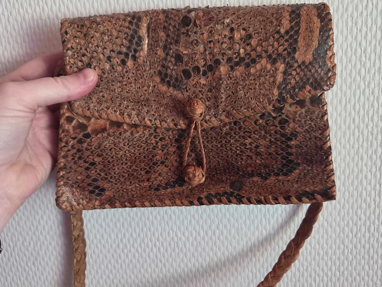 Billede 1 - Vintage slangeskinds taske