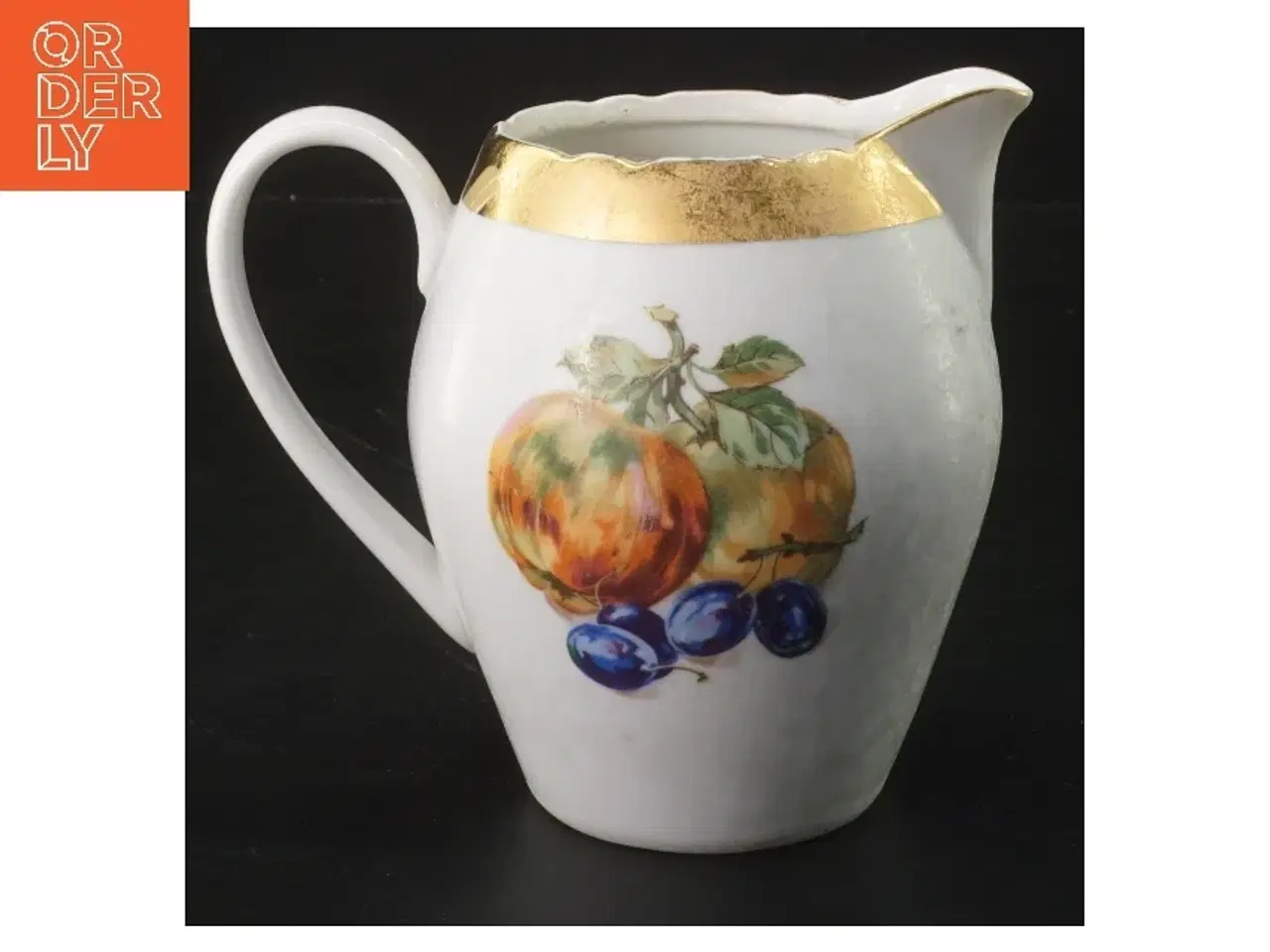Billede 2 - Porcelænskande med frugtmotiv (str. 12 cm)