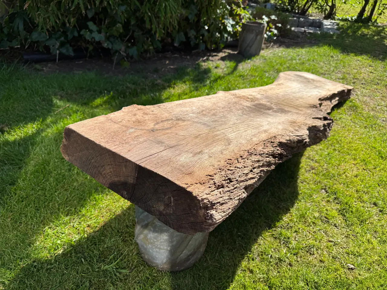 Billede 2 - Dekorativ platineret egeplanke 175 cm lang
