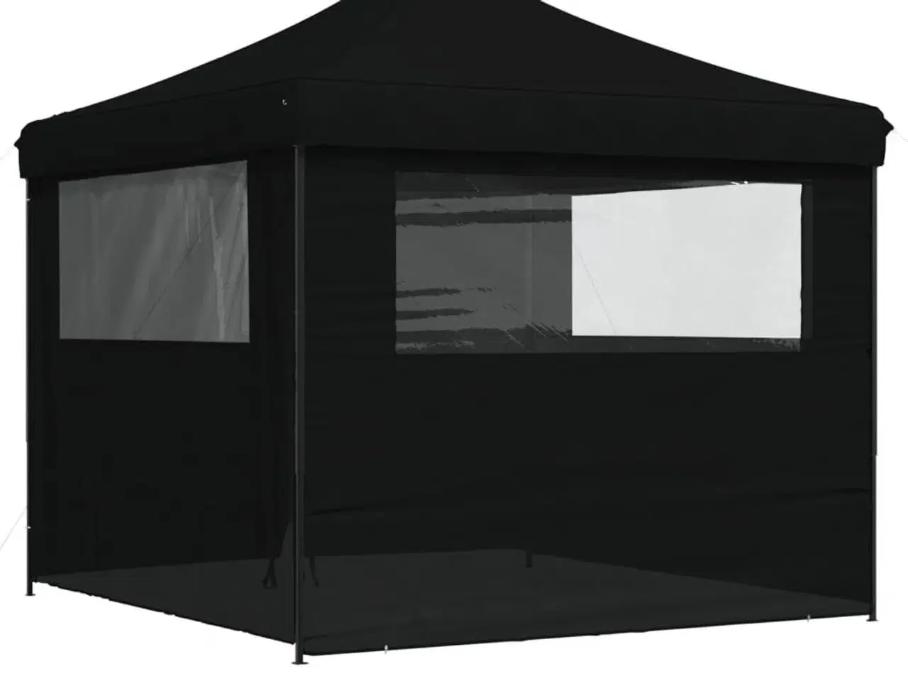 Billede 5 - Foldbart pop-up festtelt med 4 sidevægge sort