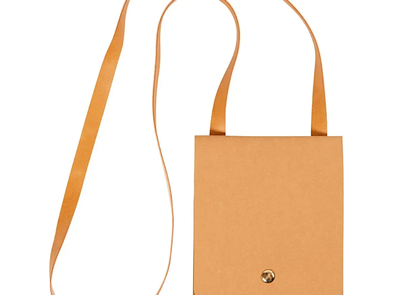 Billede 1 - Elegant Lys Brun Skuldertaske i Læderpapir