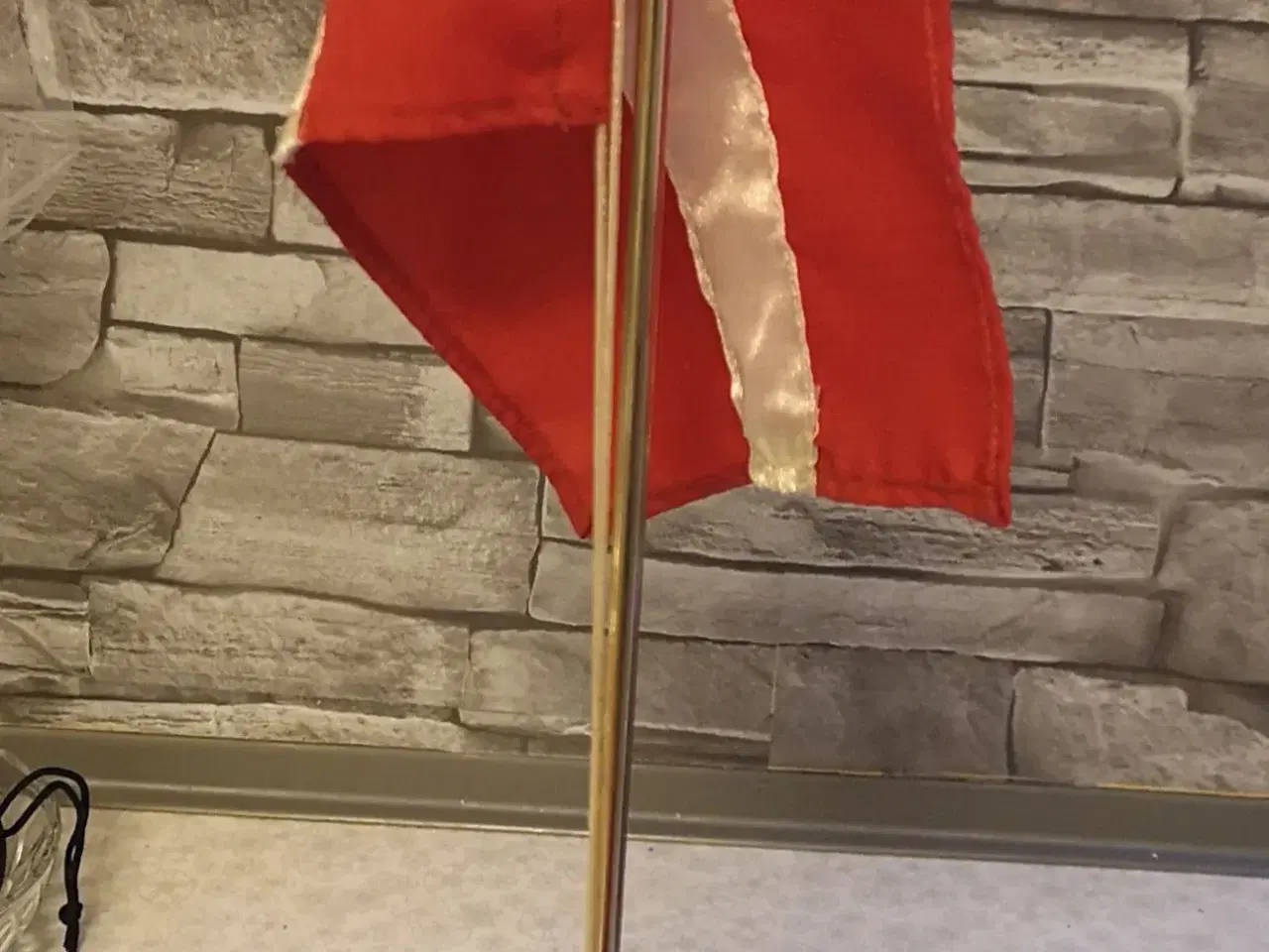 Billede 1 - Bord flag messing 