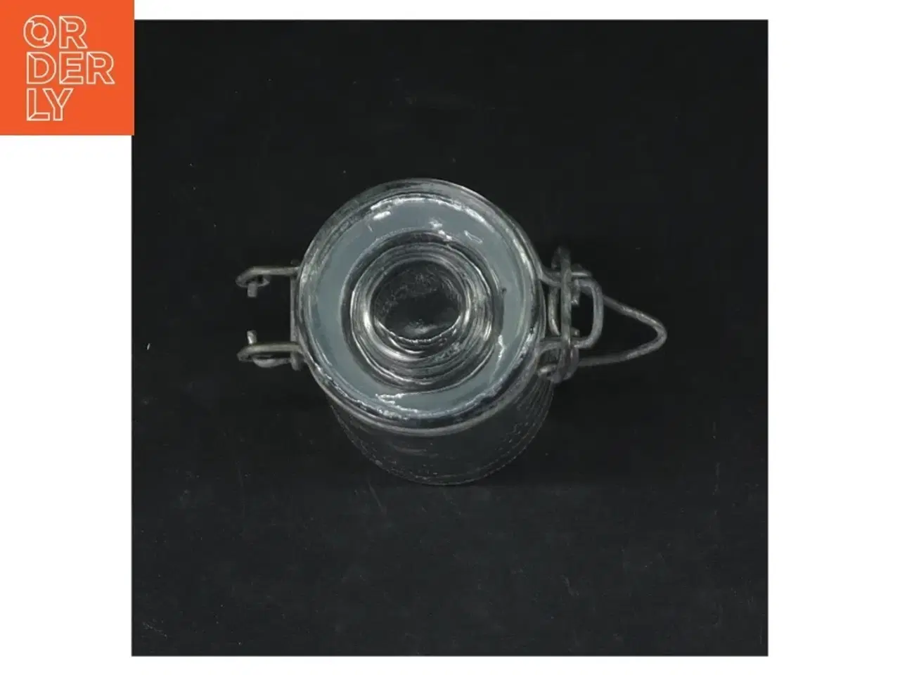 Billede 2 - Glasbeholder med lås (str. Ø. 4,5 cm. længde, 8,5 cm)