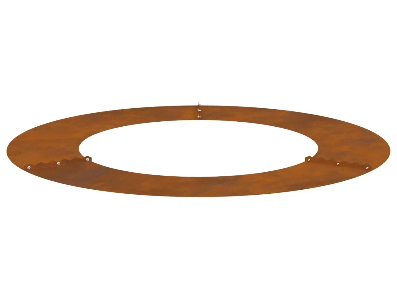 Billede 6 - Flade Træ Ringene 5 stk Brun Ø50 / 80 cm Forvitret stål