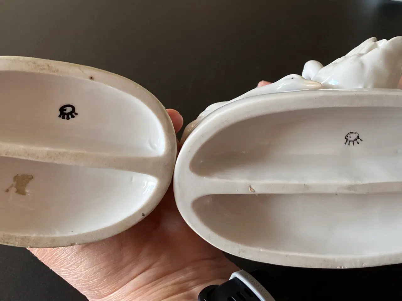 Billede 2 - Porcelænsfigurer, mand med hund og kvinde med gæs
