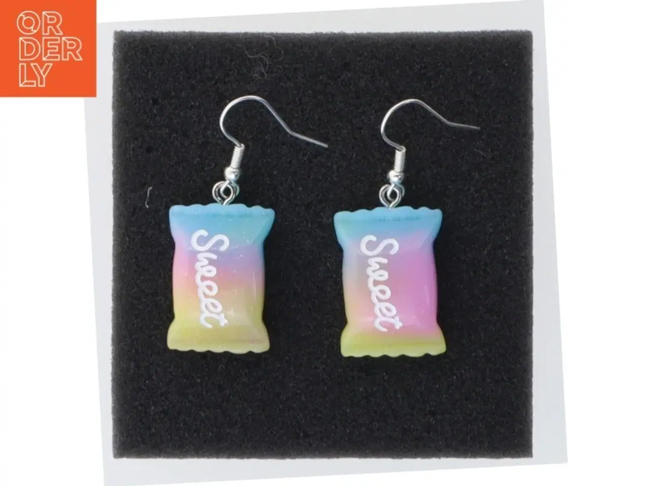 Billede 1 - Farverige 'Sweet' slikform øreringe (str. 1,5 cm)