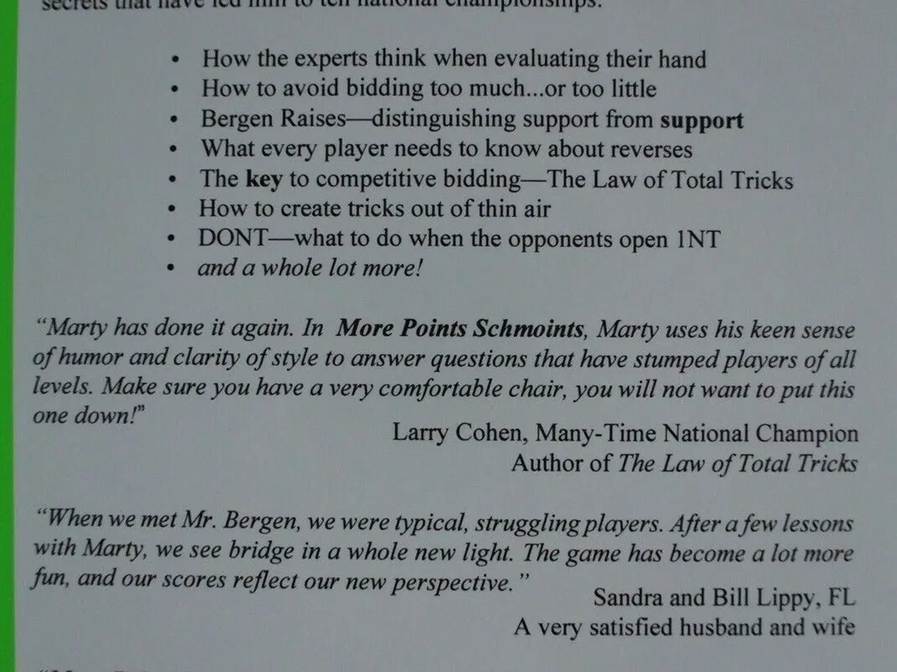 Billede 5 - more points schmoints - bridge, by marty bergen, e