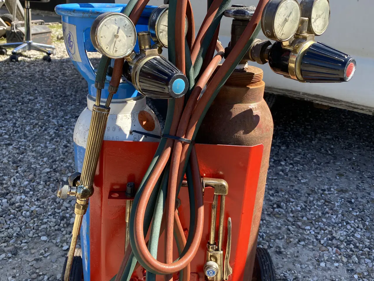 Billede 5 - gas og ilt sæt på vogn 5 kg ejerflasker 