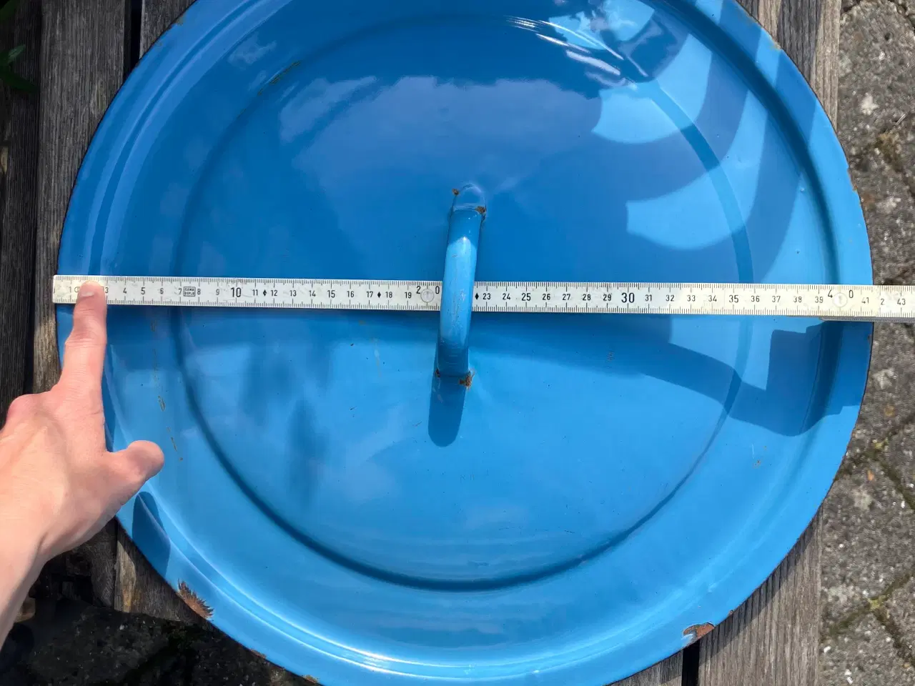 Billede 1 - Stort Madam Blå låg, 43cm i diameter