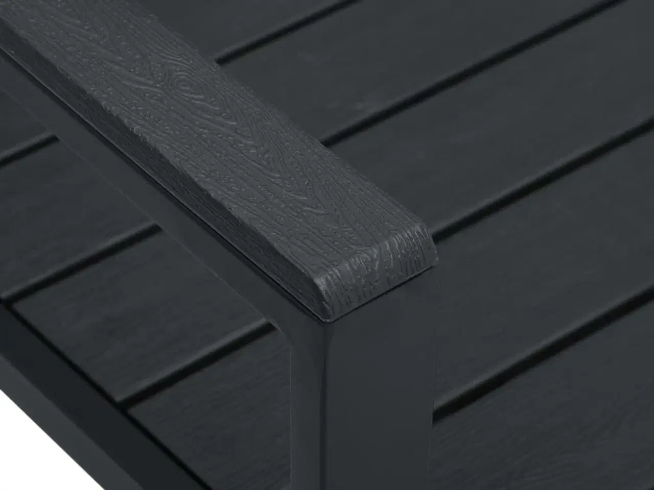 Billede 5 - Havebænk 120 cm HDPE trælook sort