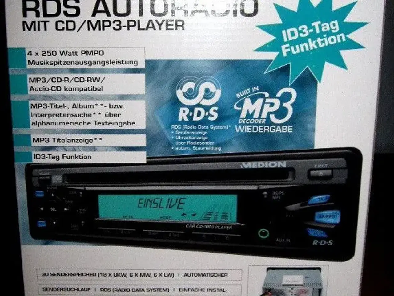 Billede 1 - Ny Autoradio med CD/MP3 afspiller.