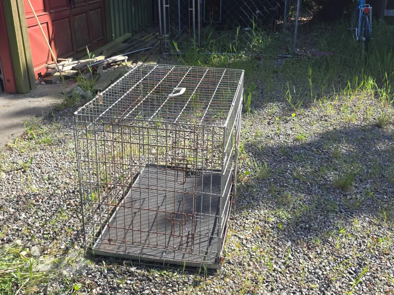 Billede 3 - Sammenklappelig metal hundebur med bundbakke