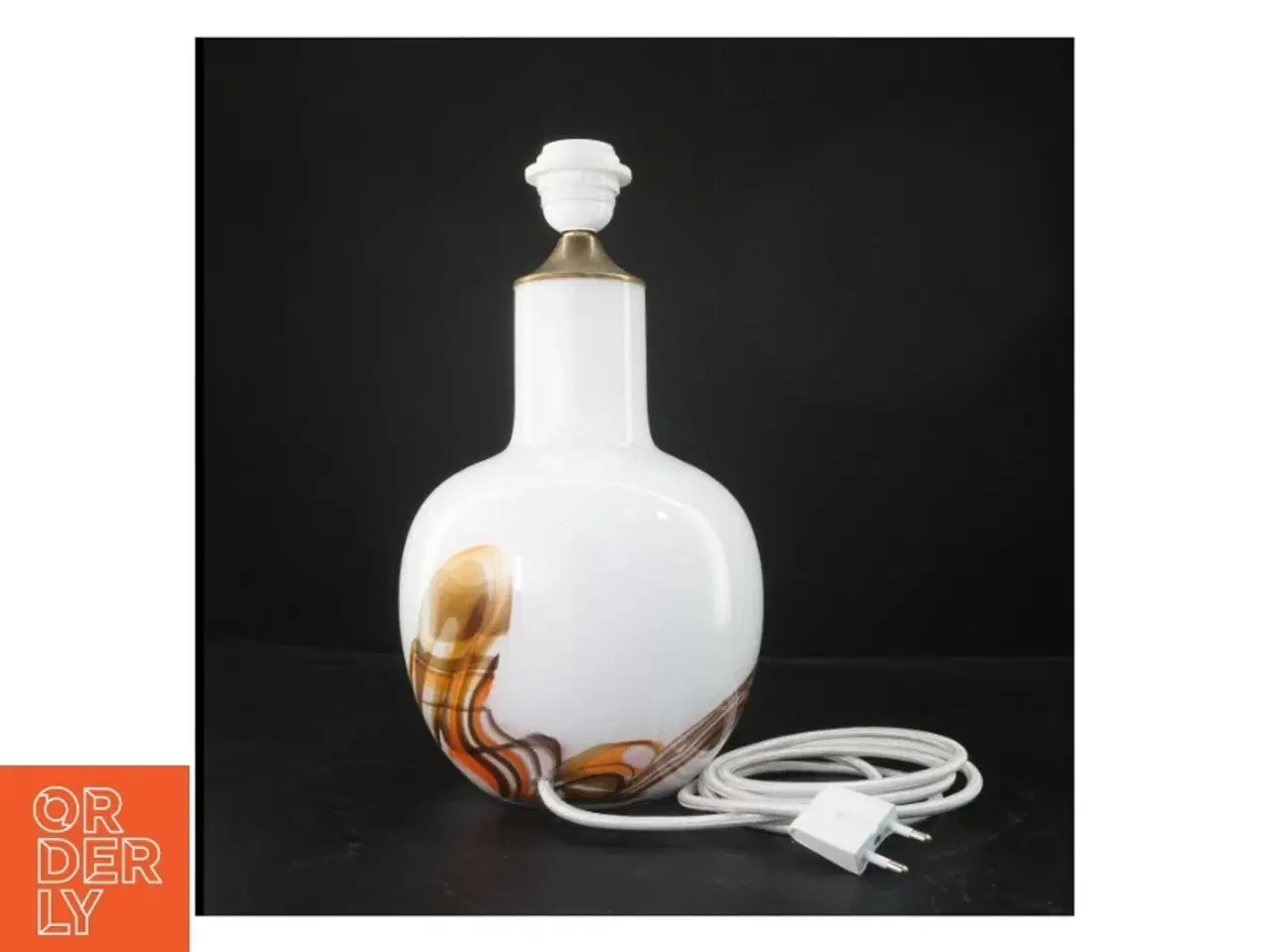Billede 1 - Bordlampe med hvirvlet design (str. 42 cm)