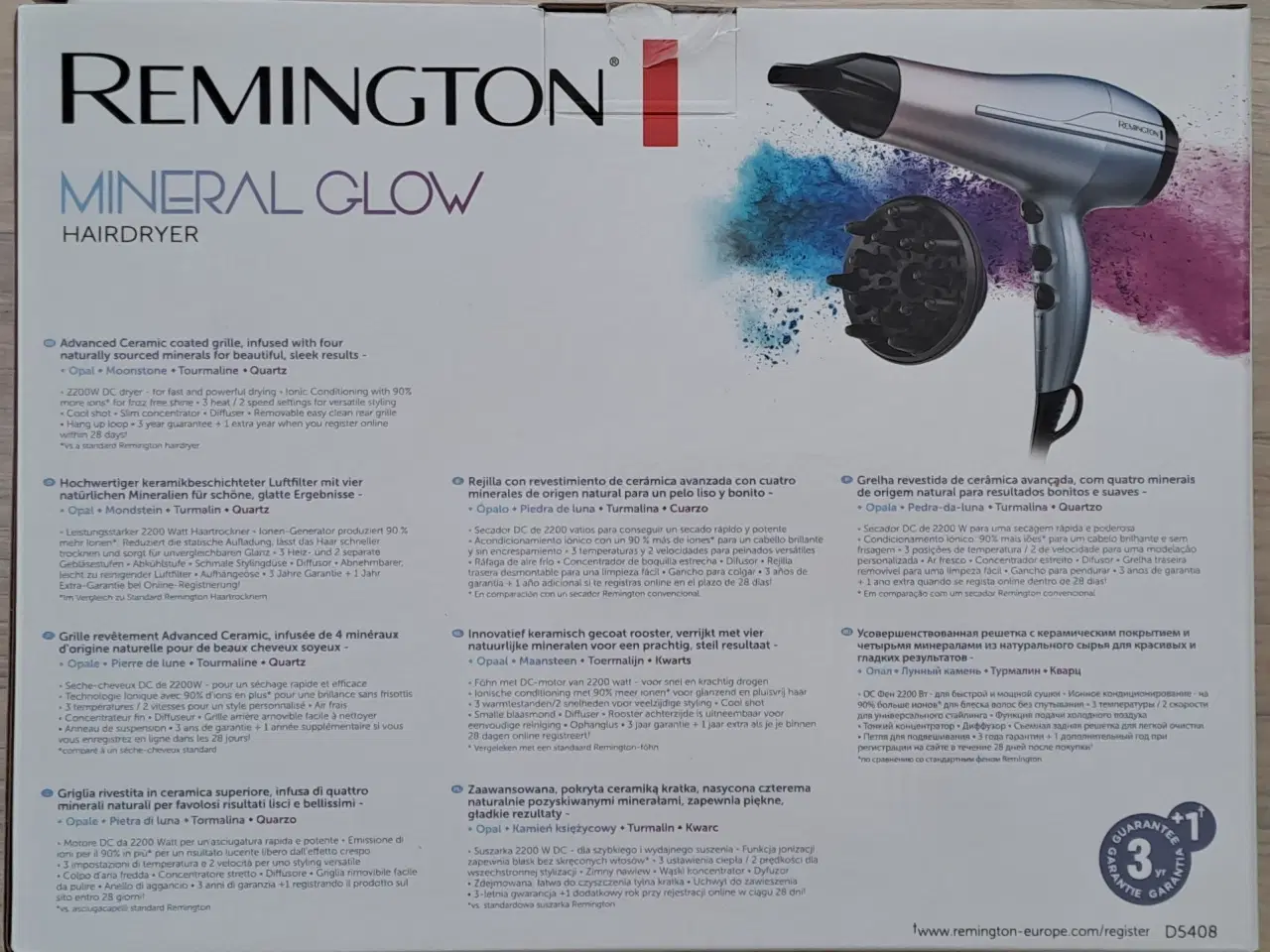 Billede 3 - Remington Mineral Glow D5408 Hairdryer
