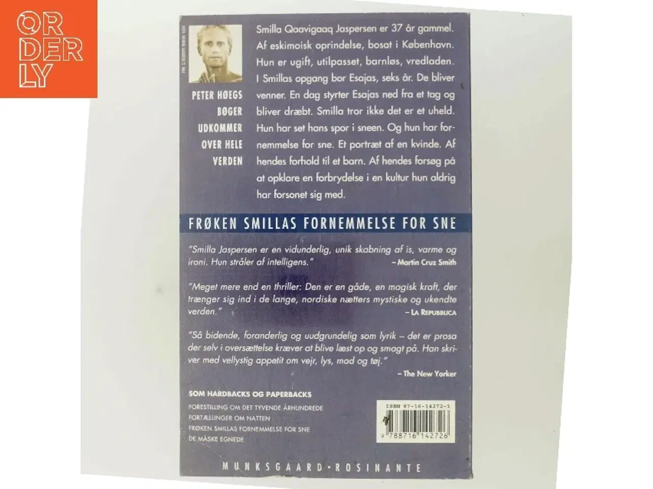 Billede 3 - Frøken Smillas fornemmelse for sne : roman af Peter Høeg (f. 1957-05-17) (Bog)