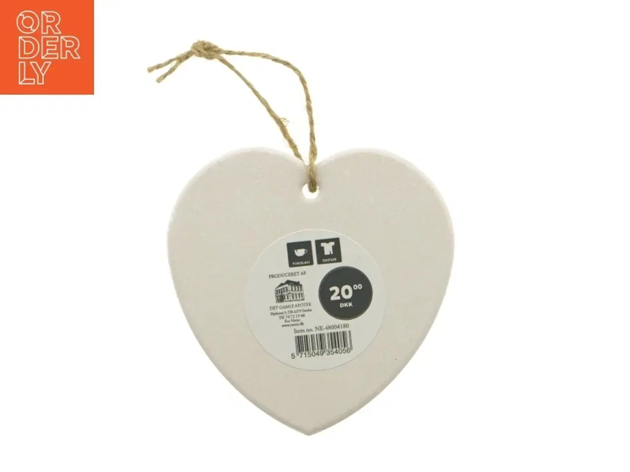 Billede 2 - Hjerteformet keramikskilt med &#39;Mormor&#39; budskab fra Netto (str. 10 x 10 cm)