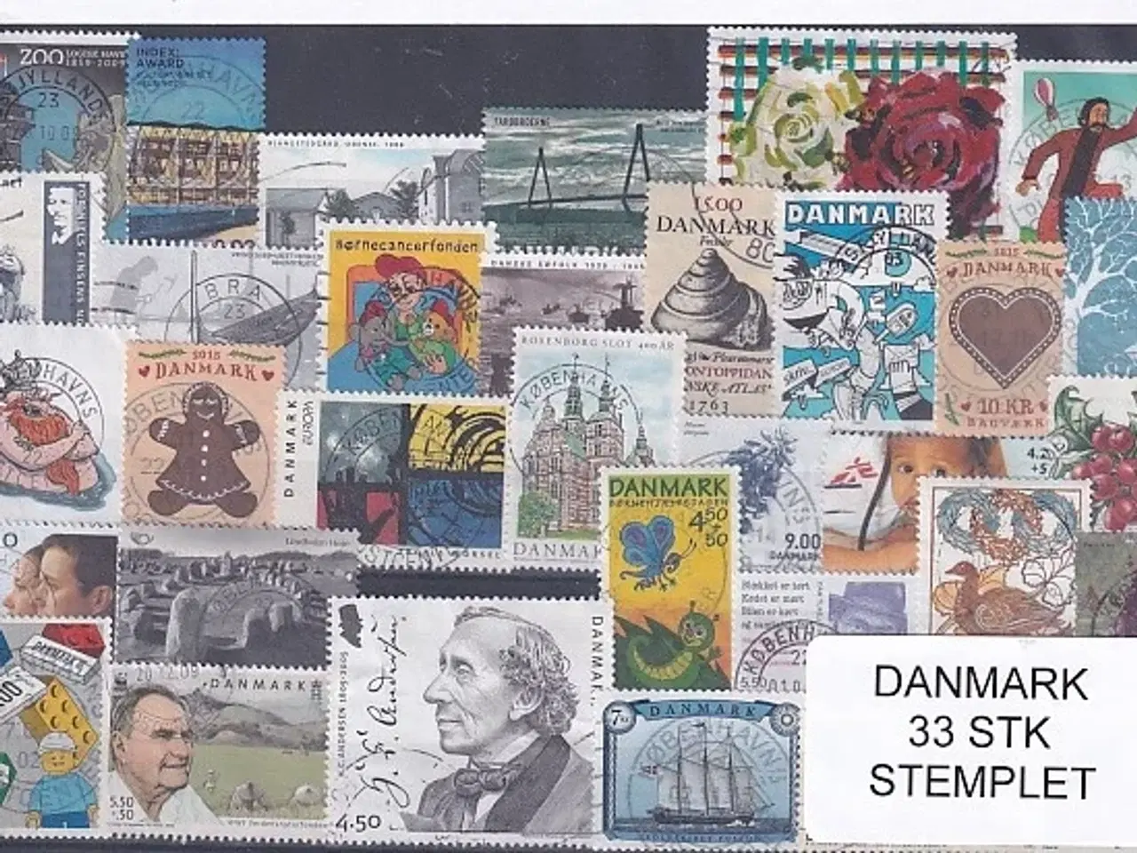 Billede 1 - Danmark Samling - 33 Stk. Stemplet/Ustemplet