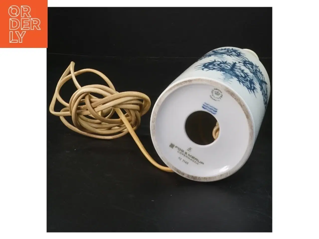 Billede 2 - Tidsel bordlampe fra Royal Copenhagen (str. 30x9,5 cm)