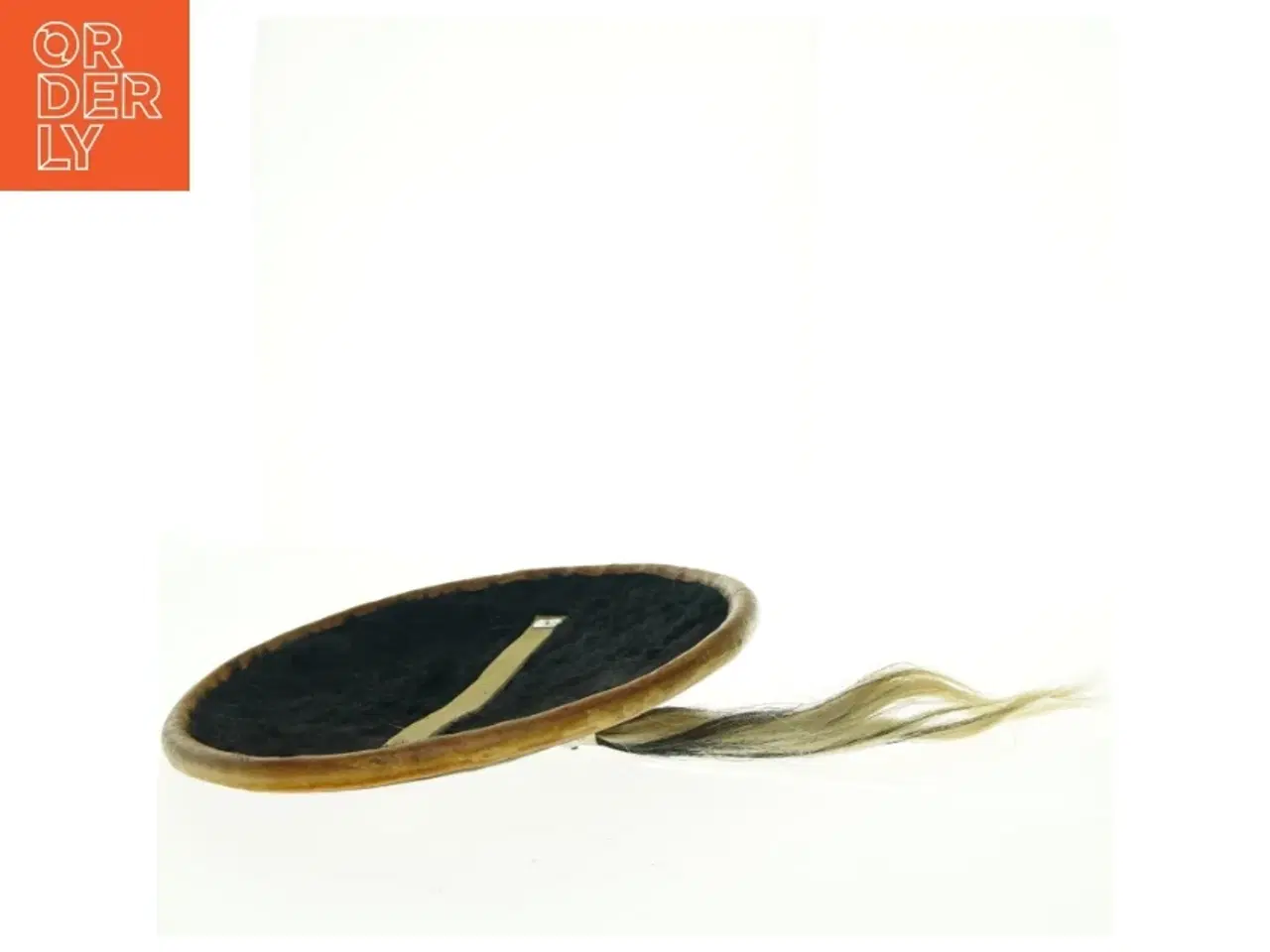 Billede 4 - Traditionelt håndlavet skjold med hestehår (str. Ø 34 cm)