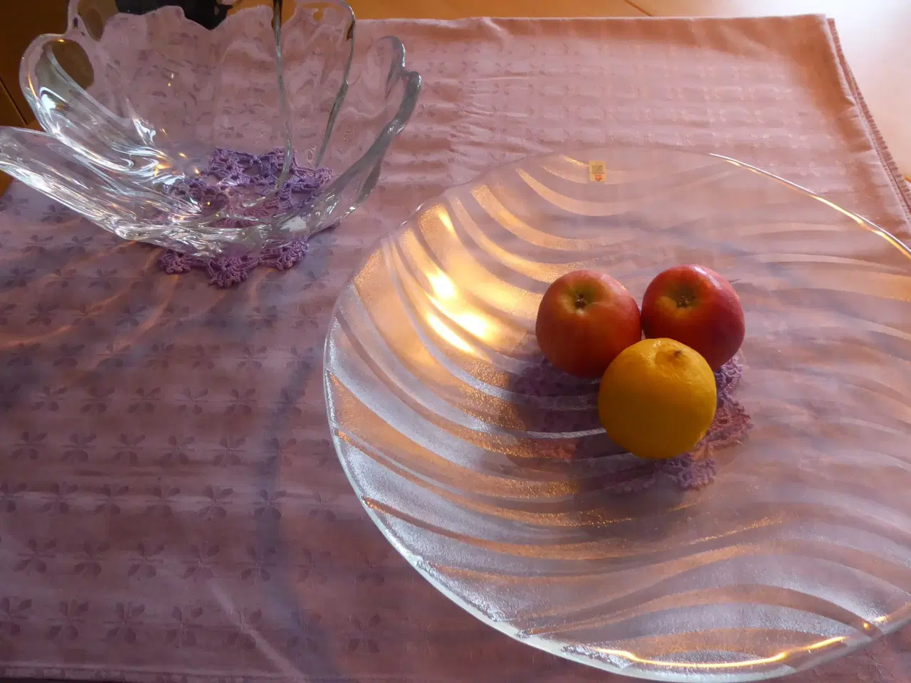 Billede 2 - Holmegaard Natura glasskål og glasfad