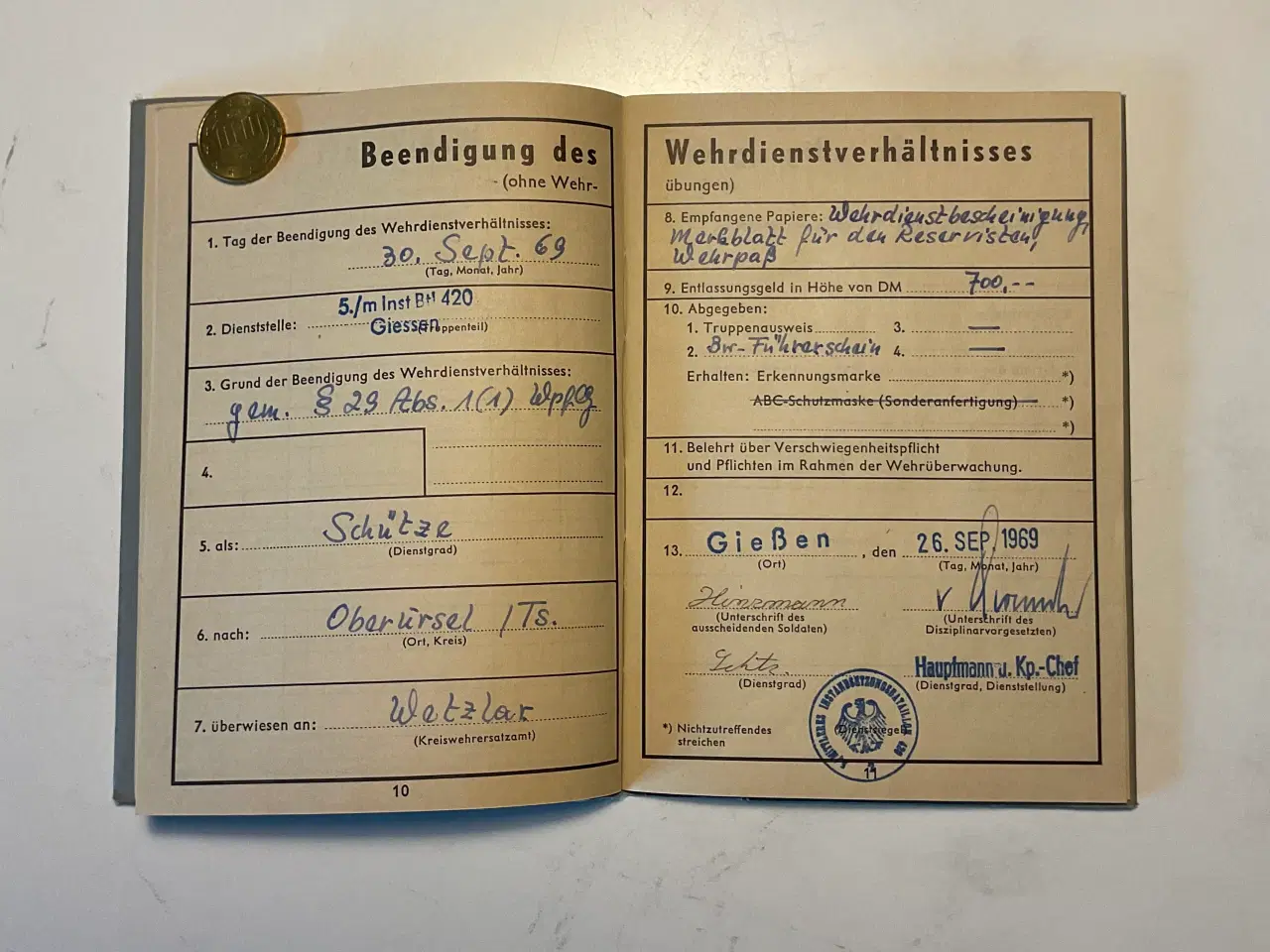 Billede 5 - Ældre tysk Wehrpass