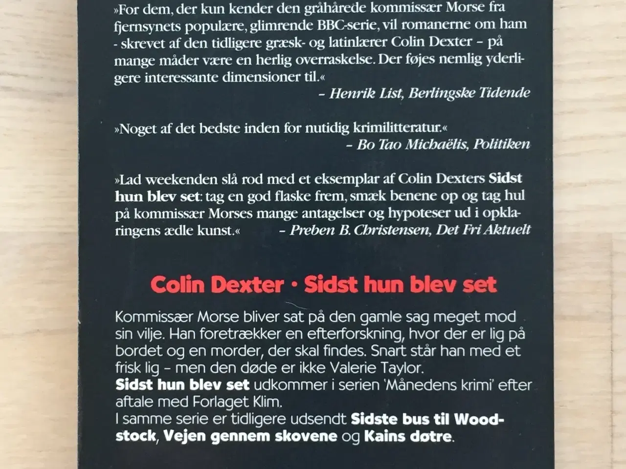 Billede 2 - Colin Dexter: Sidst hun blev set