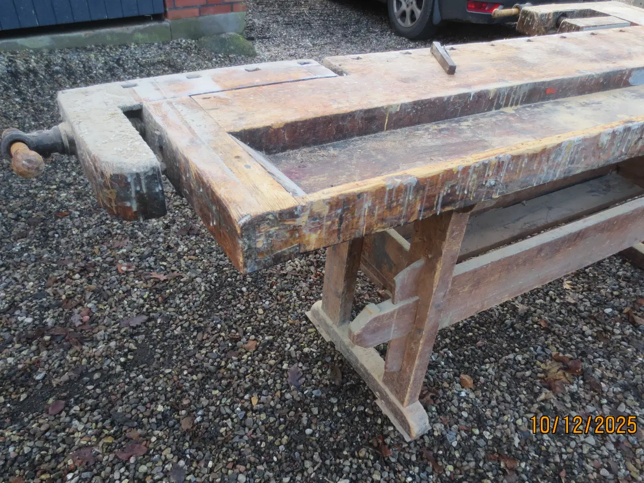 Billede 4 - 1 stk Rigtig Snedker Høvlebænk med Jernspindler