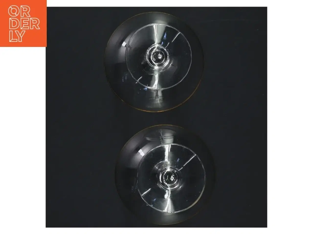 Billede 3 - Coupe glas med guldkant (str. H. 9 cm ø. 8,5 cm)