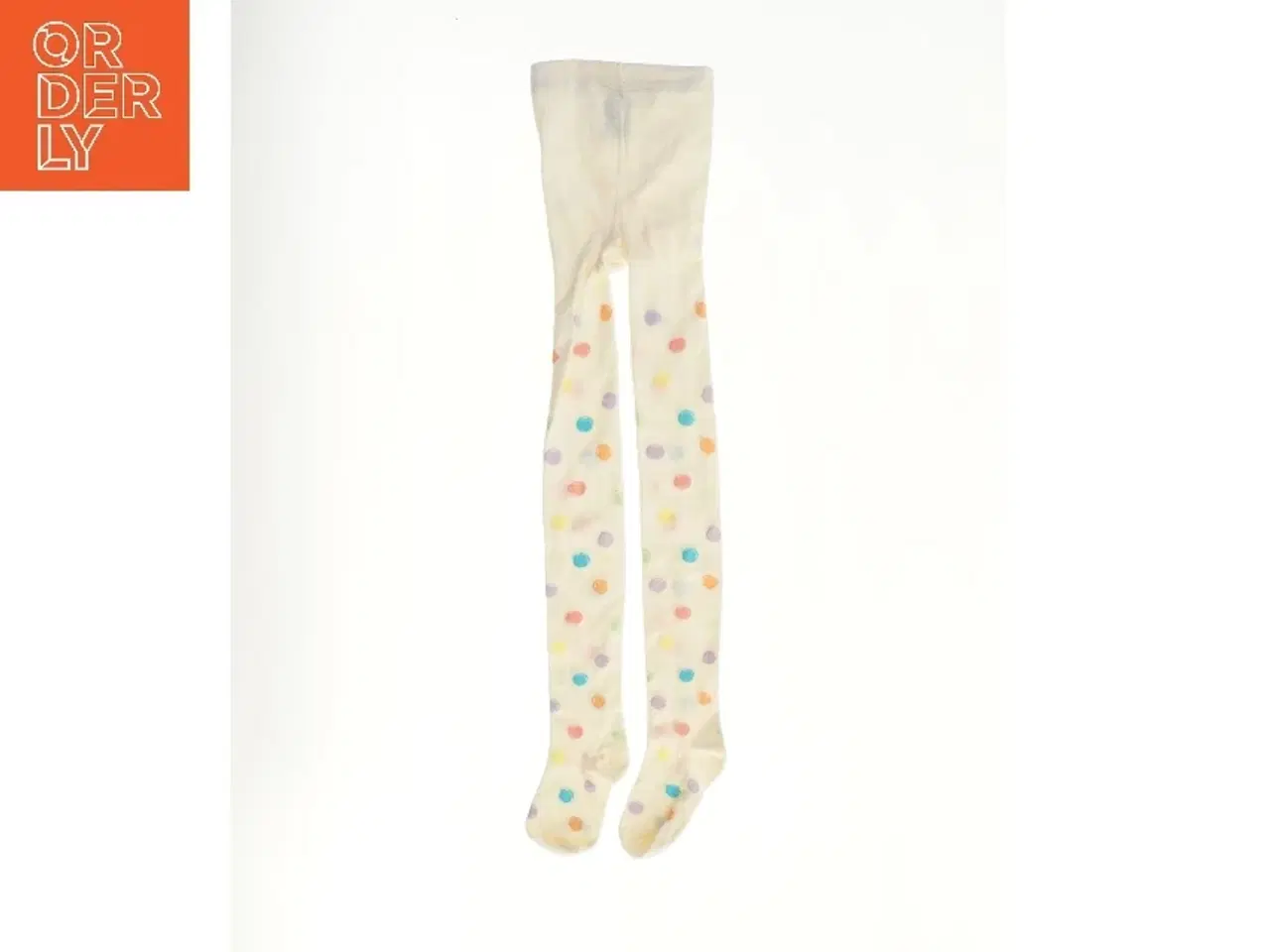 Billede 1 - Børnestrømpebukser med farvede prikker fra H&M (str. 134)