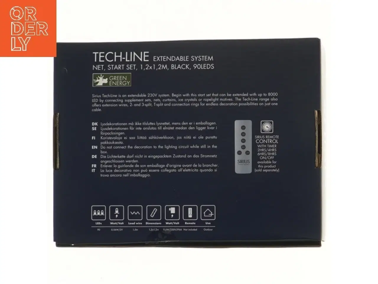 Billede 3 - Sirius Tech-Line lyskæde net fra Sirius (str. 120x120 cm)