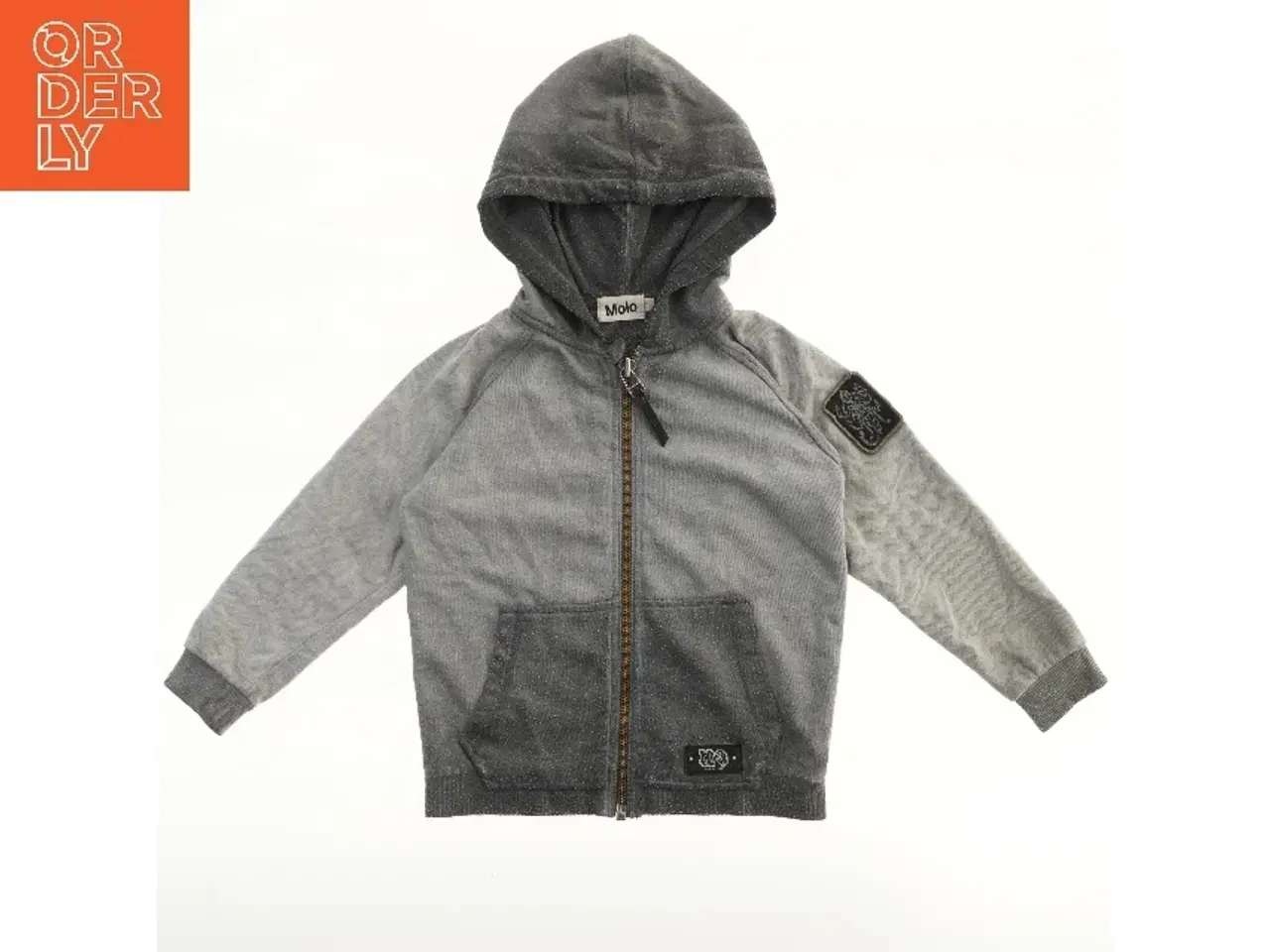Billede 1 - Grå hættetrøje med lynlås fra Molo (str. 116)