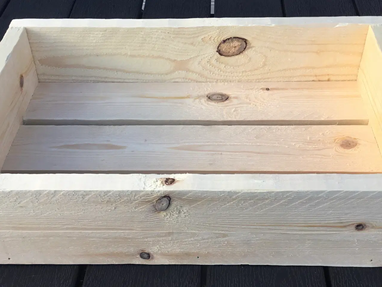 Billede 3 - Bakke i genbrugstræ fyr 45 x 30