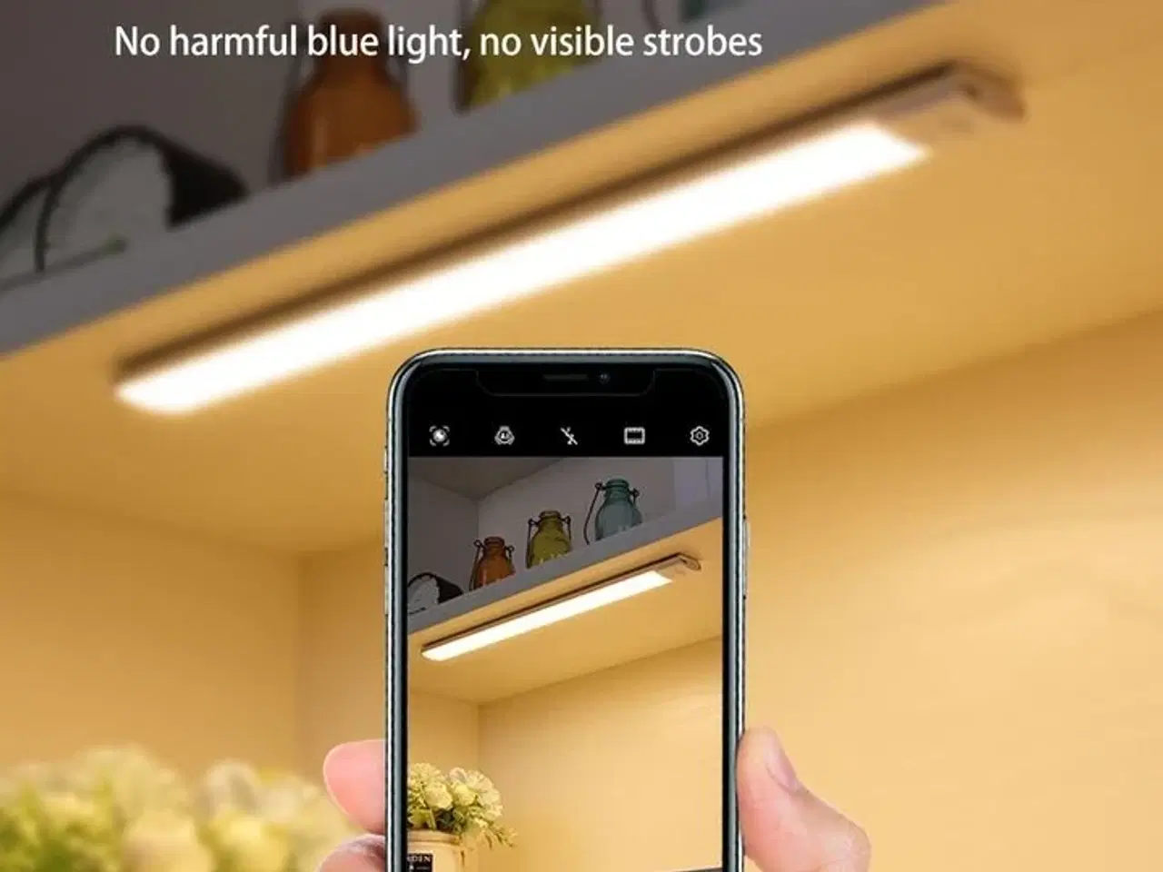 Billede 4 - 4 stk. LED sensorlys – 50 cm – Trådløs og genopladelig