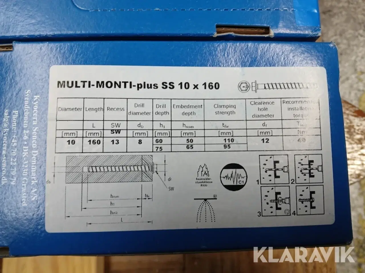 Billede 3 - Betonskruer 10x160 Expandet Multi-monti plus ss 10x160mm