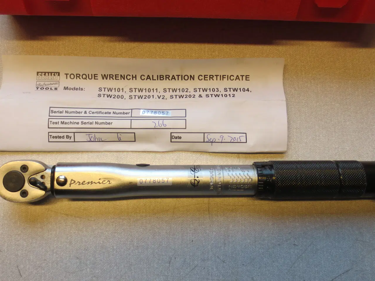 Billede 2 - Momentnøgle SEALY 3/8"