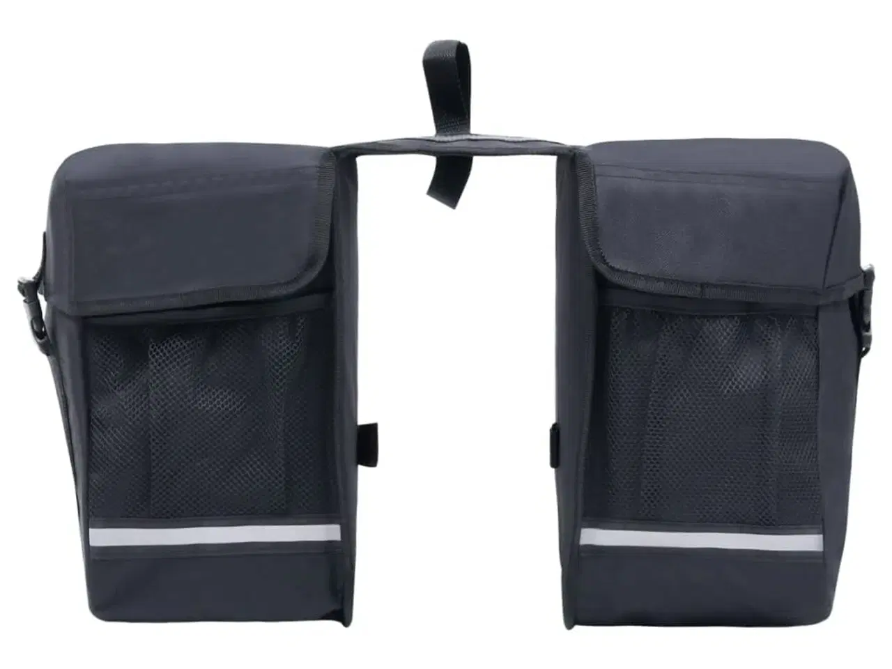 Billede 3 - Dobbelt cykeltaske til bagagebærer vandtæt 35 l sort