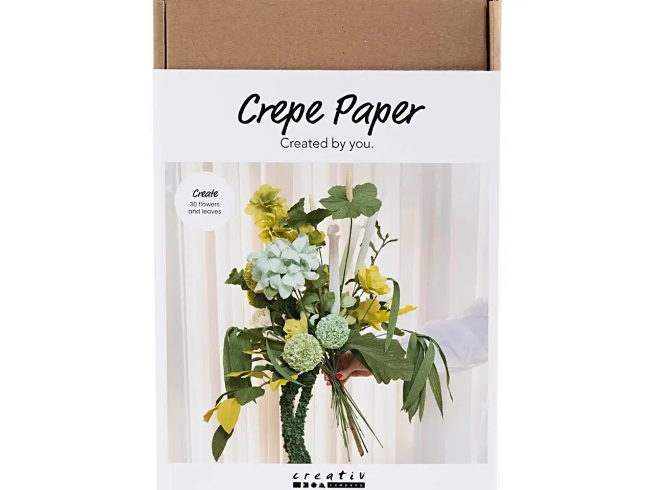 Billede 1 - Maxi DIY Kit til Crepepapir Blomsterbuket - 30 stk.