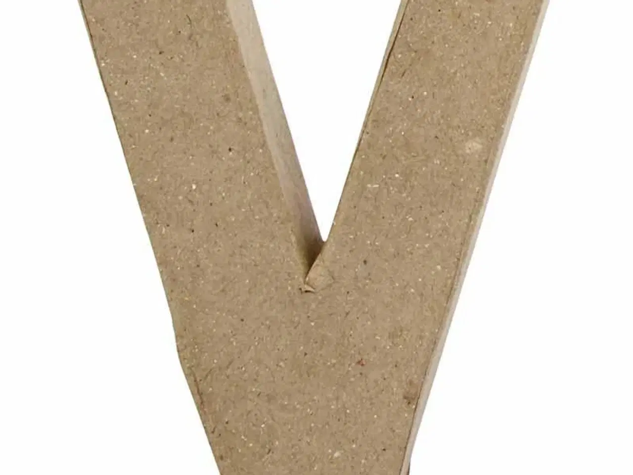 Billede 1 - Håndlavet Bogstav V i Papmaché - 10 cm Dekoration