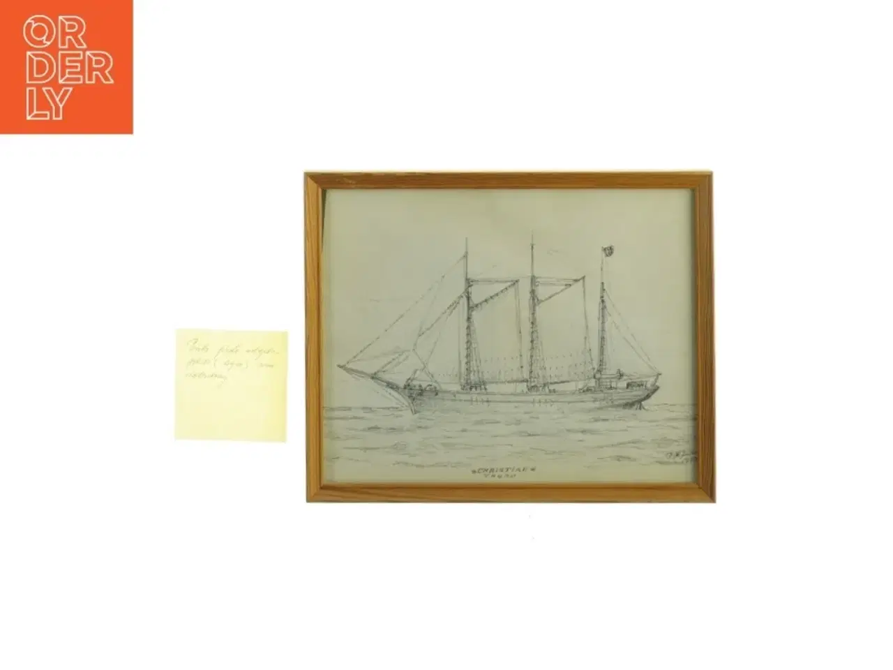 Billede 2 - Skibsportræt af skibet Christian (str. 27 x 22 cm)