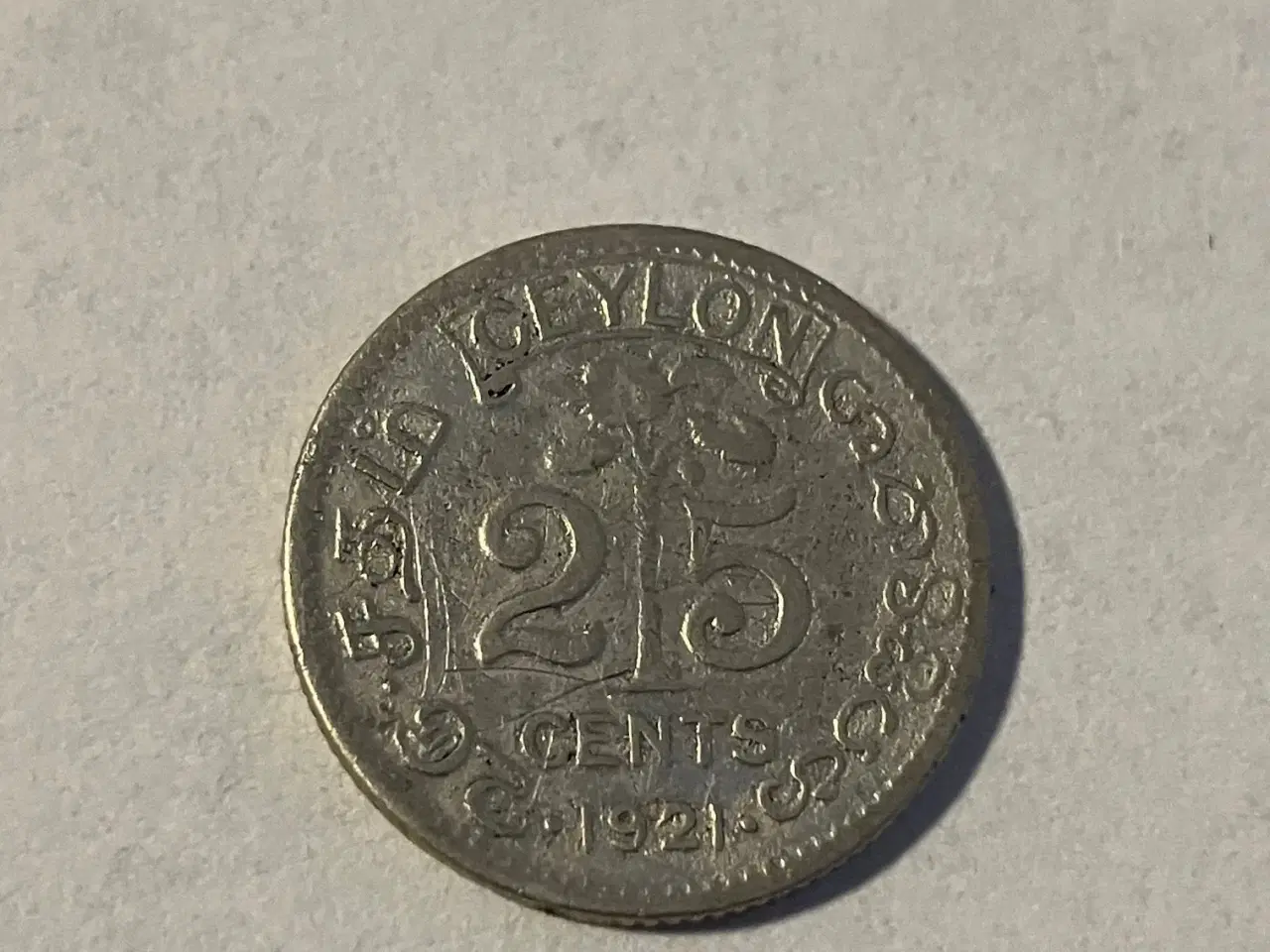 Billede 1 - 25 Cents Ceylon 1921