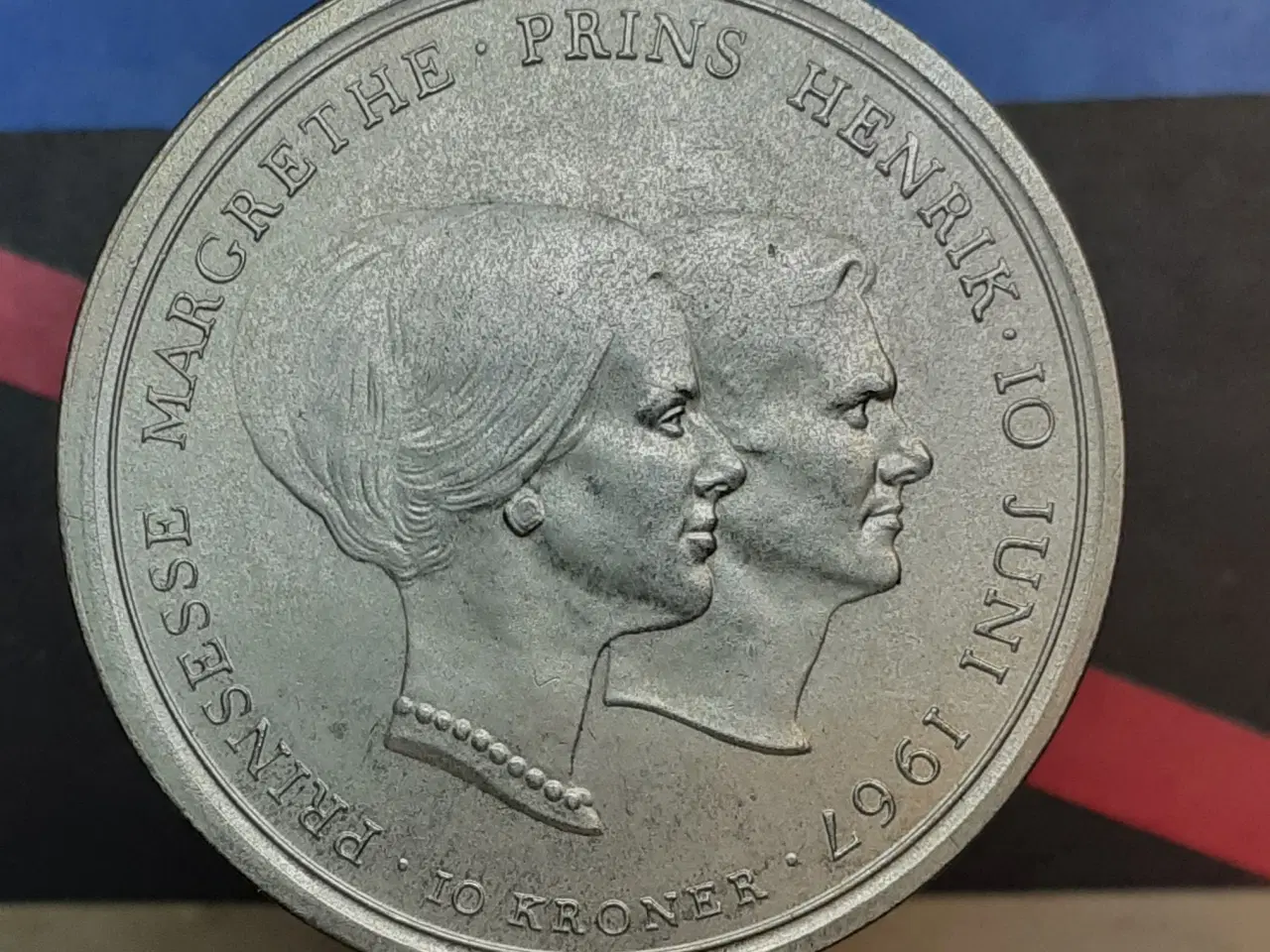 Billede 1 - 10 kr 1967 erindringsmønt, sølv