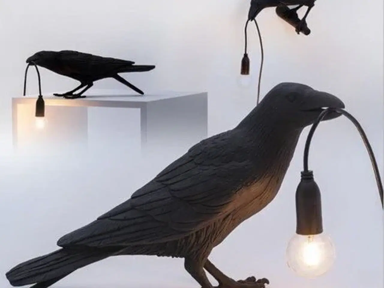 Billede 2 - Ravneformet LED lampe siddende ravn