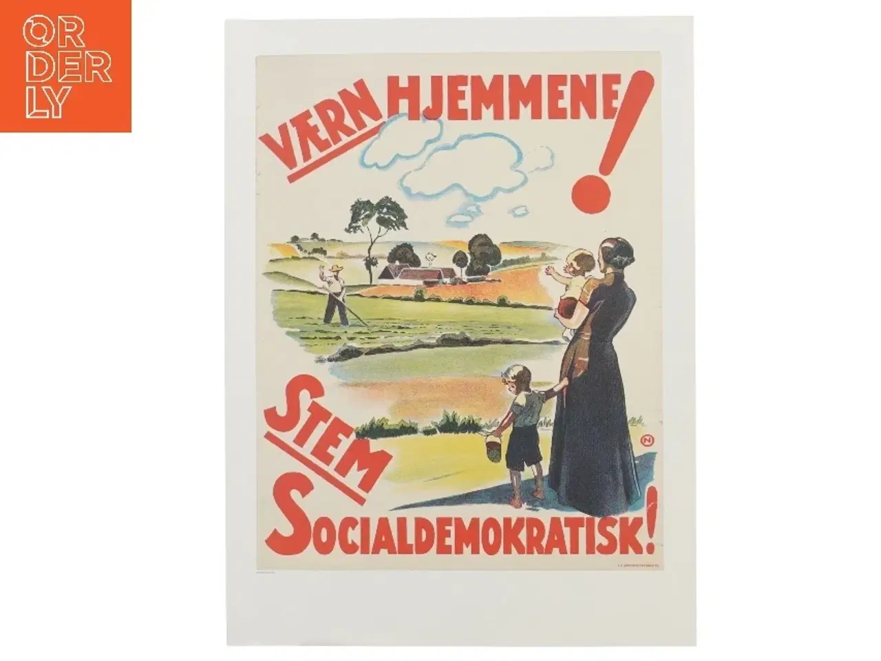 Billede 1 - Plakat med politisk budskab (str. 40x30 cm)